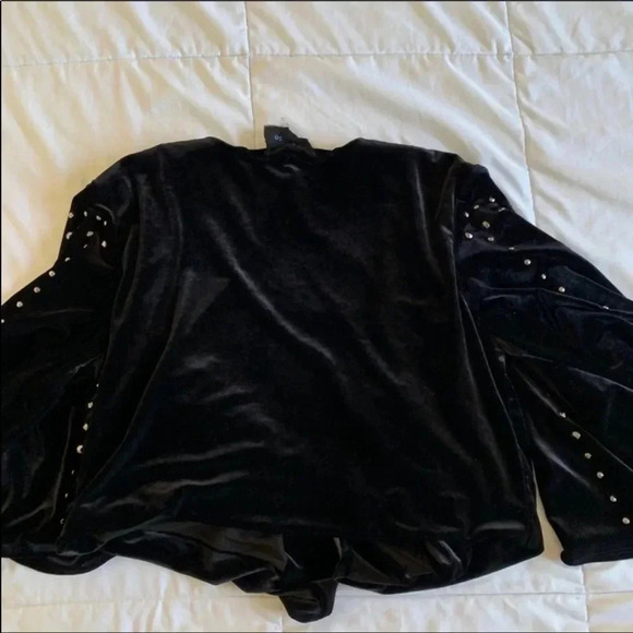 Blue Life Velvet Studded bell sleeve crop jacket - Picture 7 of 7